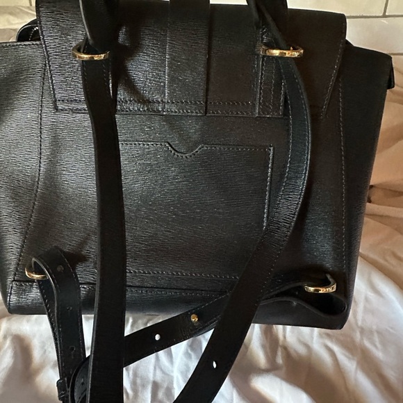 Senreve Black Midi Maestra Bag with Structured Design. Like bee - Picture 11 of 15